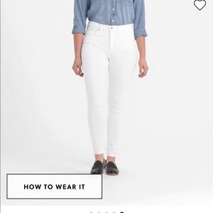 J Crew 9" mid-rise toothpick jean in white 31T